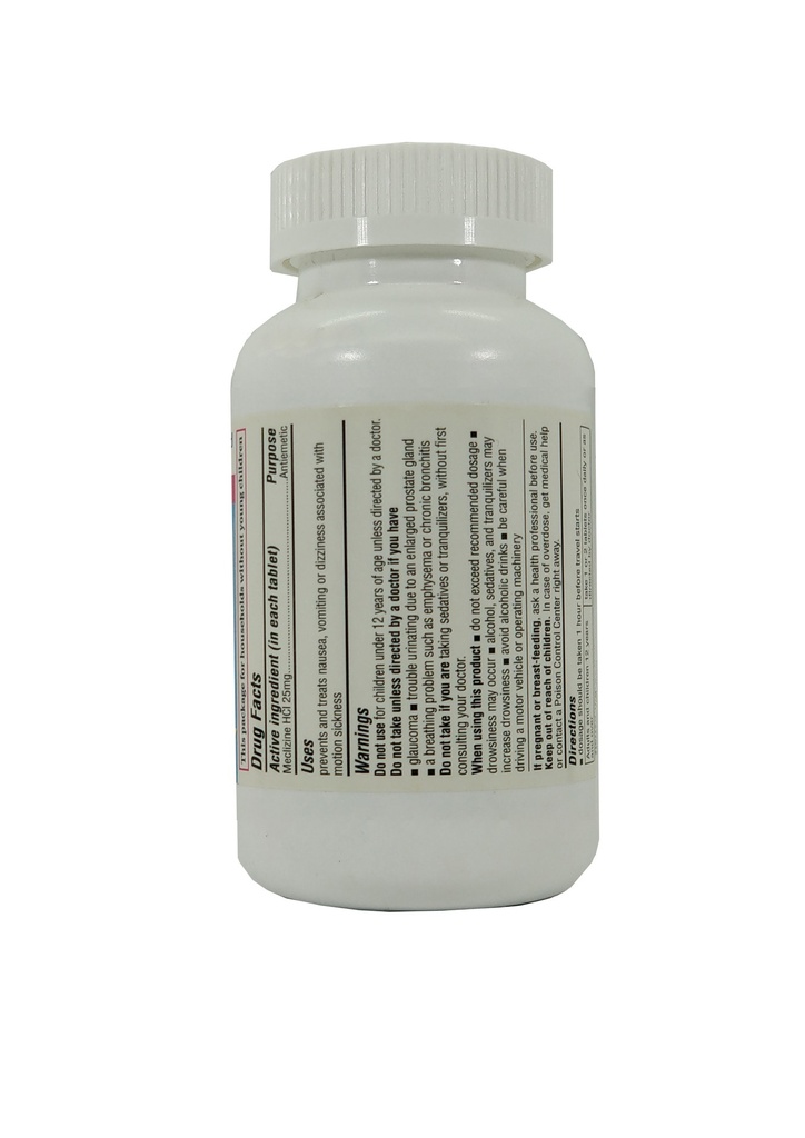 Meclizine 25mg Tabs 1000CT
