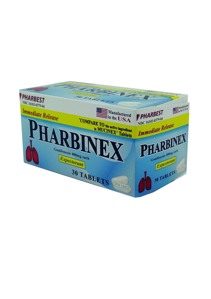Pharbinex 400mg Tab Guaifenesin 30CT