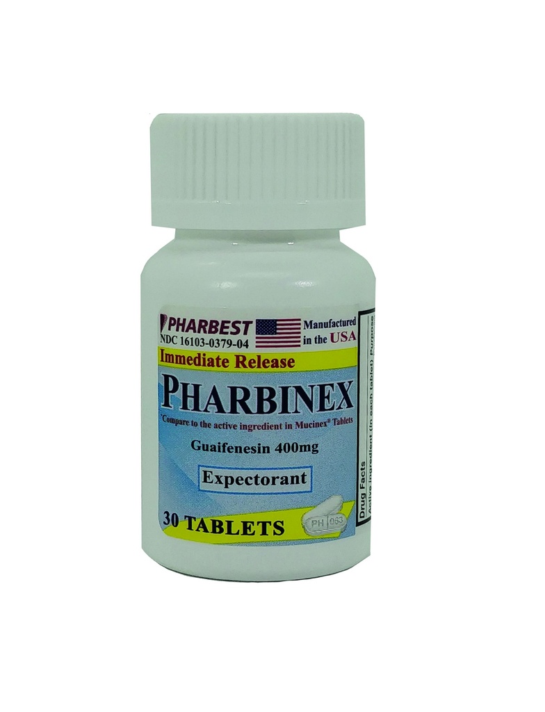 Pharbinex 400mg Tab Guaifenesin 30CT