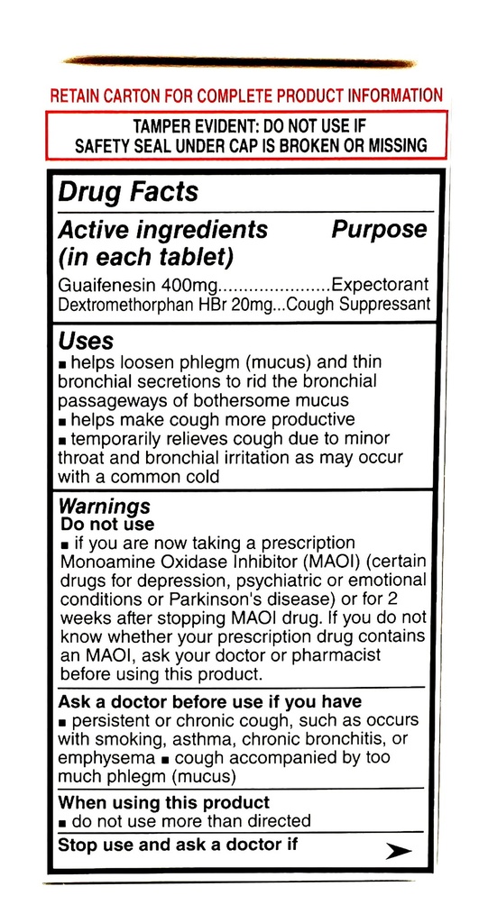 Pharbinex-DM 400/20mg Tabs Guaifenesin/Dextromethorphan 30CT