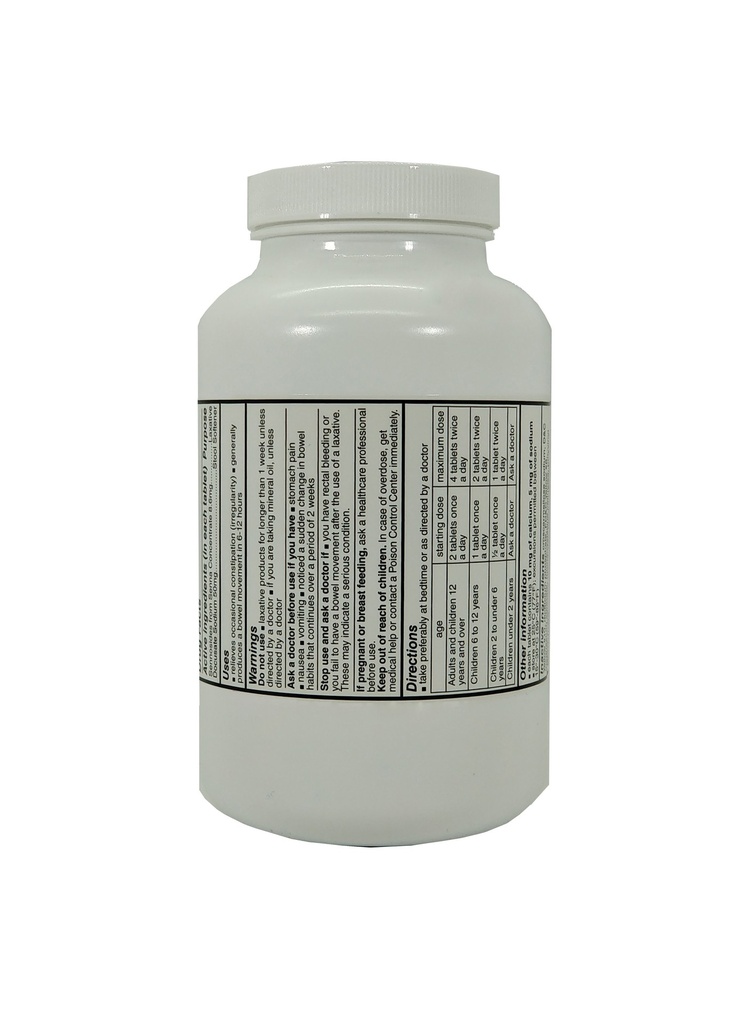 Senna 8.6mg + Docusate Sodium 50mg Tabs 1000CT