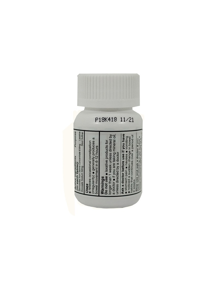 Senna 8.6mg + Docusate Sodium 50mg Tabs 60CT