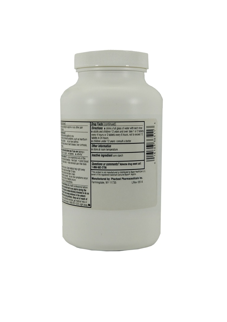 Aspirin 325MG Tabs 1000CT