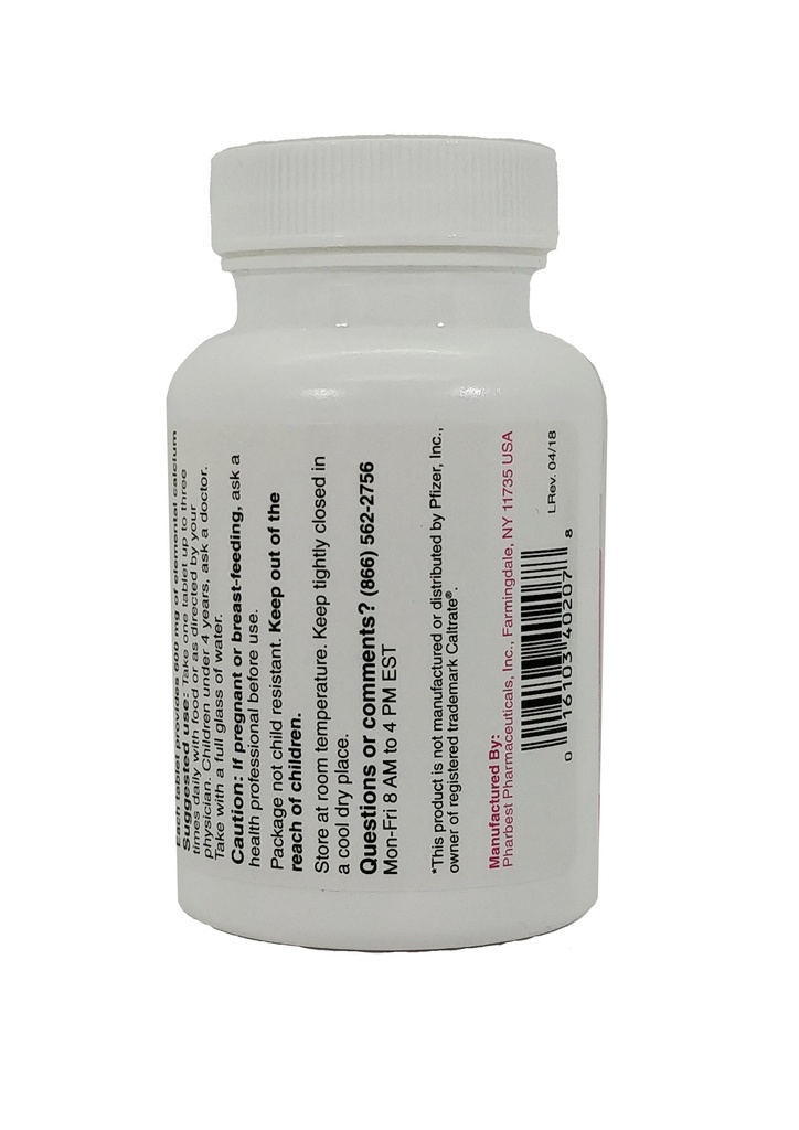Calcium 600mg +D 400IU Tabs 60CT