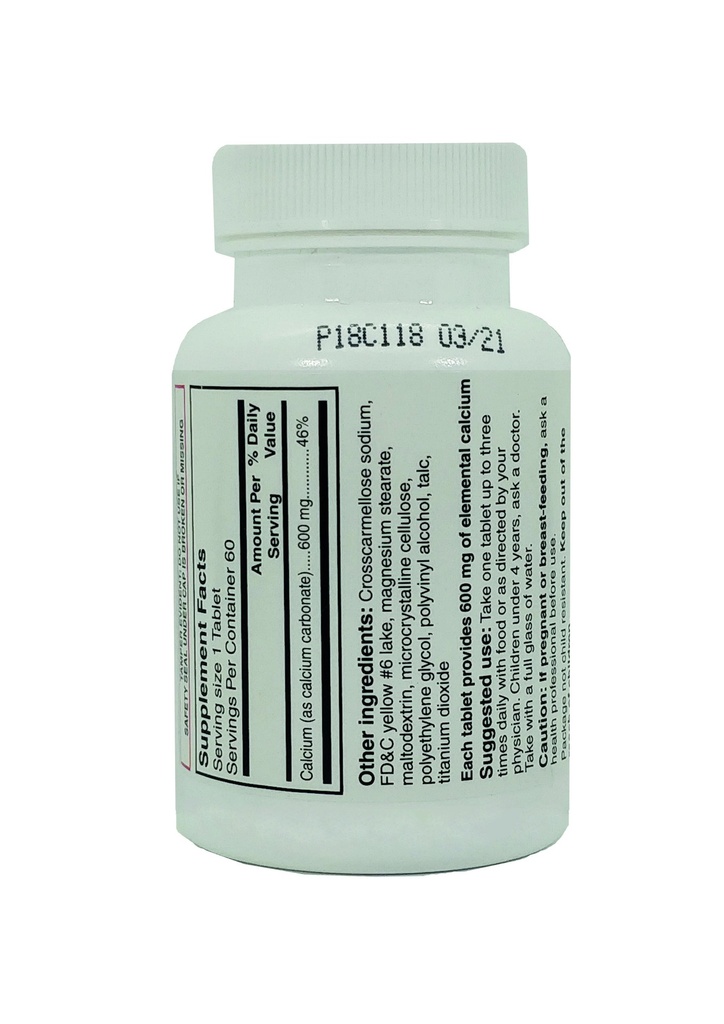 Calcium 600mg Tabs 60CT