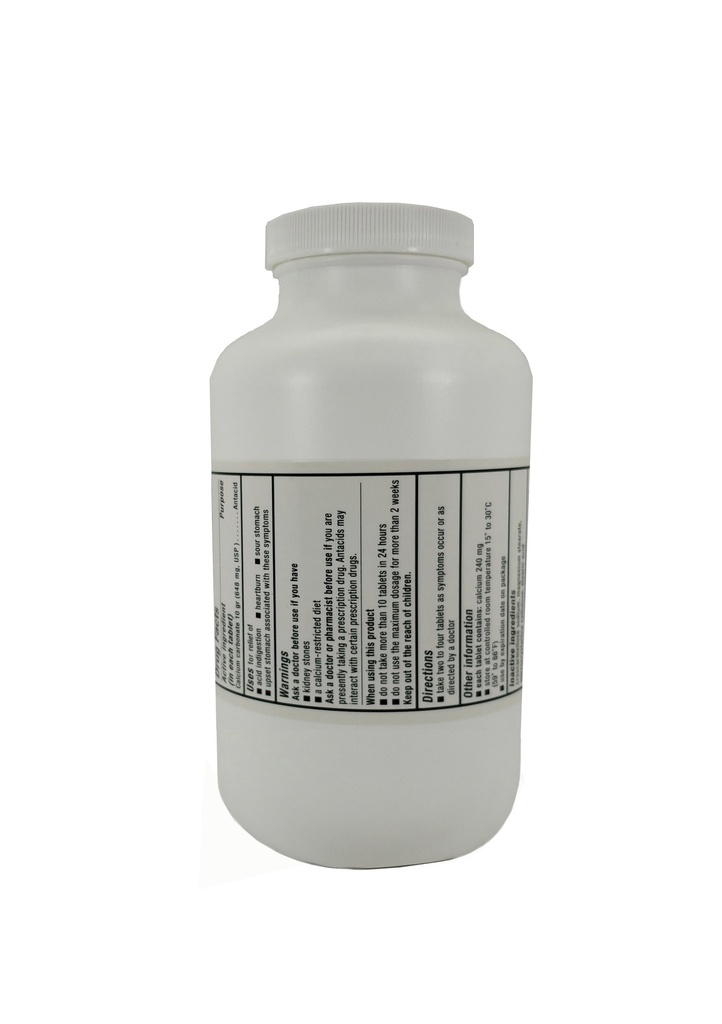 Calcium Carbonate 648mg Tablet 1000CT