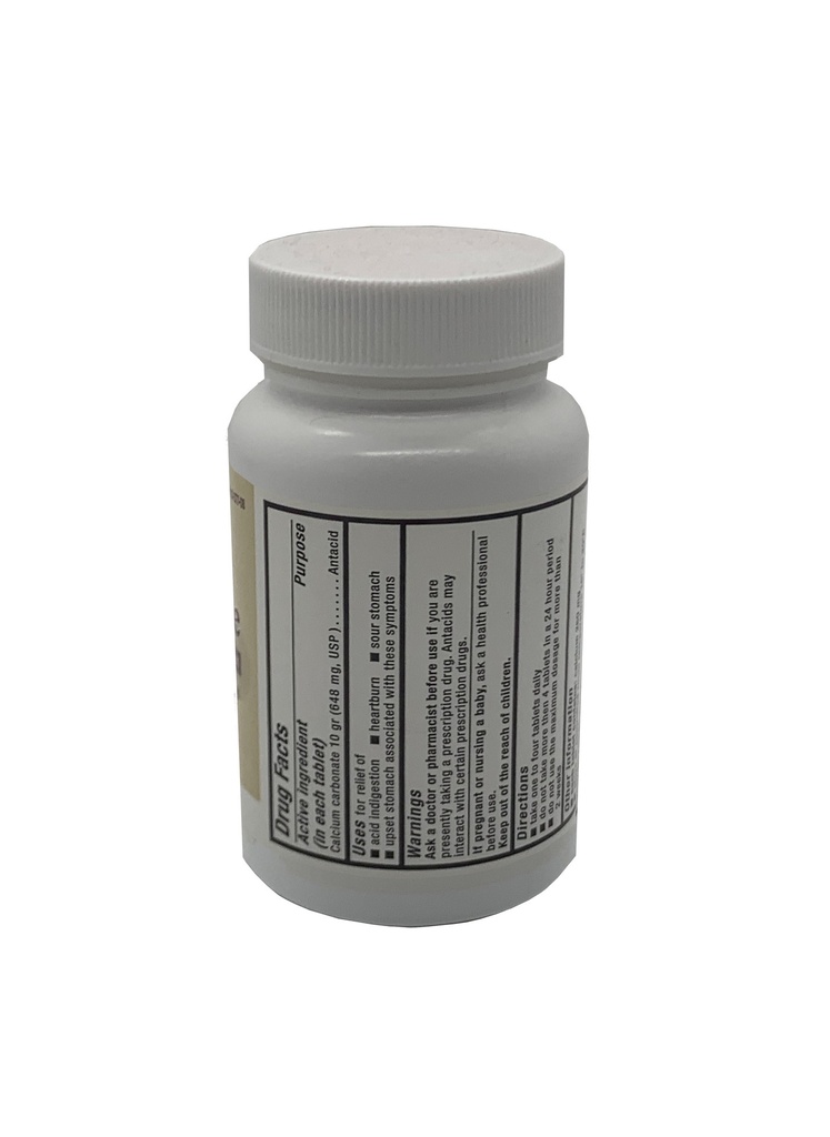 Calcium Carbonate 648mg Tablet 100CT