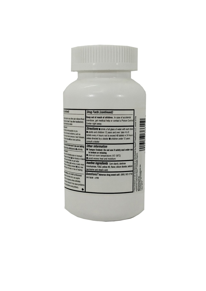 Chew Aspirin 81mg Tabs 1000CT