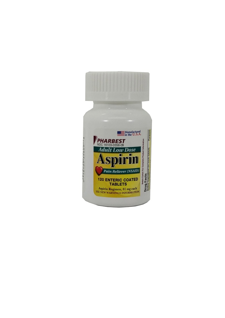 EC Aspirin 81mg Tabs 120CT