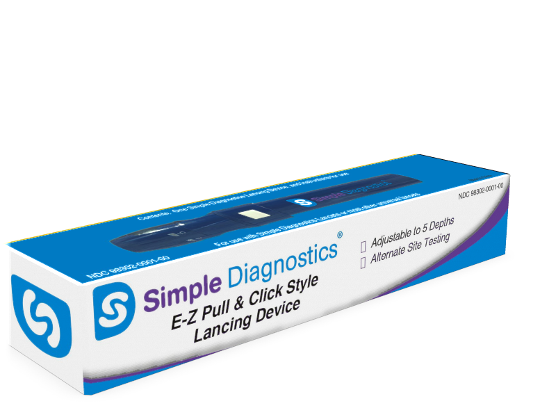 Simple Diagnostics Lancing Device with 5 Depth Adjustments EA