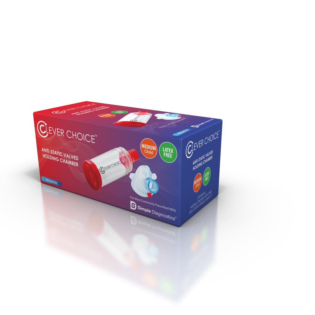 Clever Choice Anti-Static Valved Holding Chamber MEDIUM/CHILD