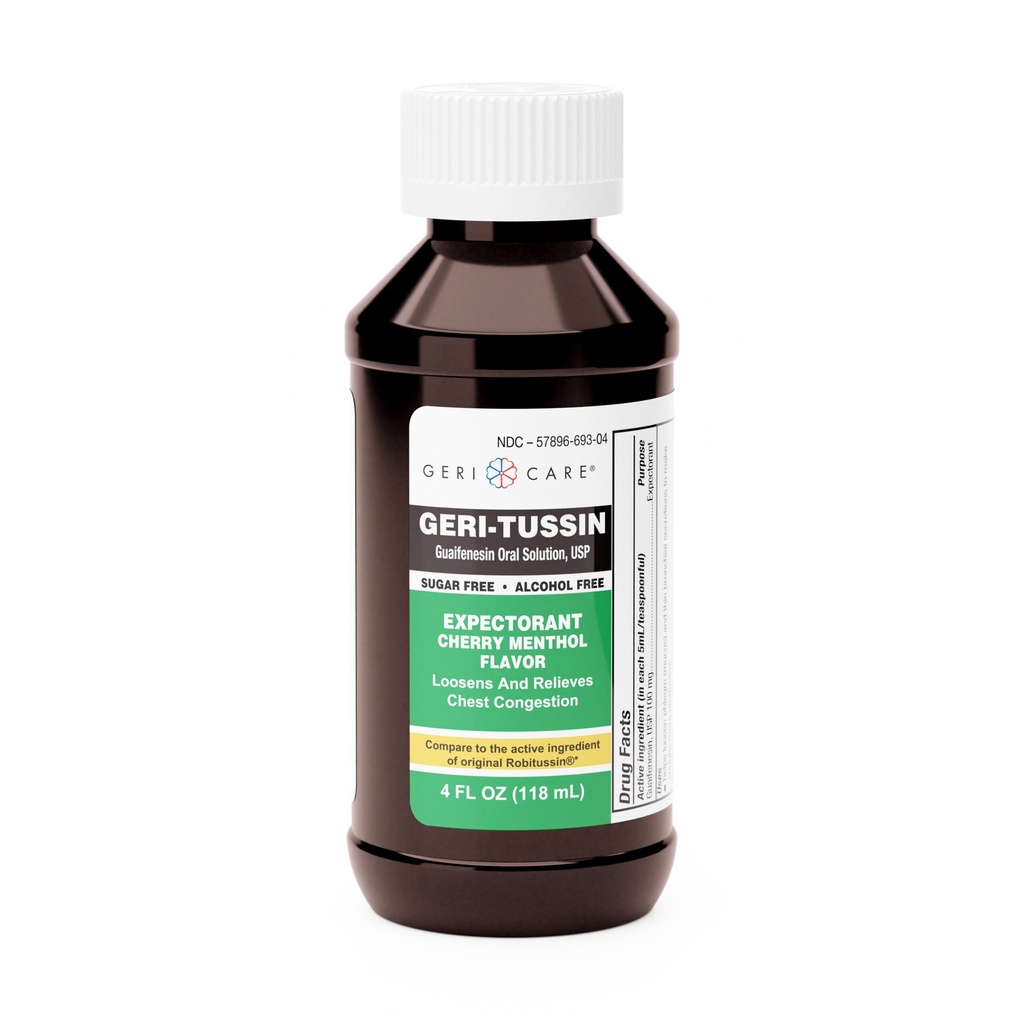 Geri-Tussin Sugar Free Alcohol Free 100mg/5mL liquid 4 fl oz