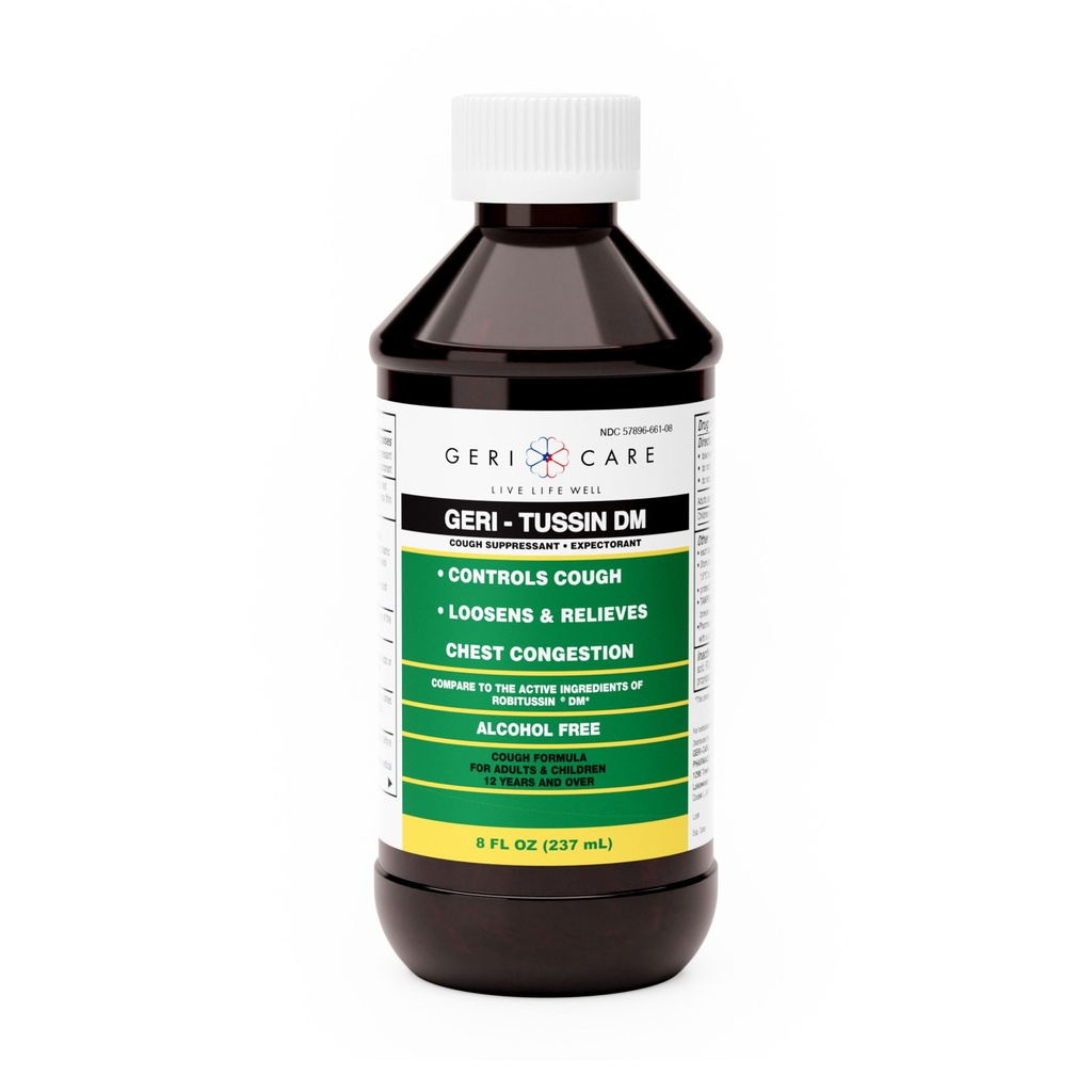 Geri-Tussin DM Alcohol Free 100mg + 10mg/5mL liquid 8 fl oz