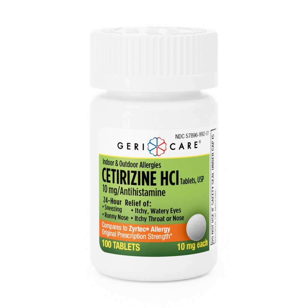 Cetirizine HCl 10mg tablets 100 count