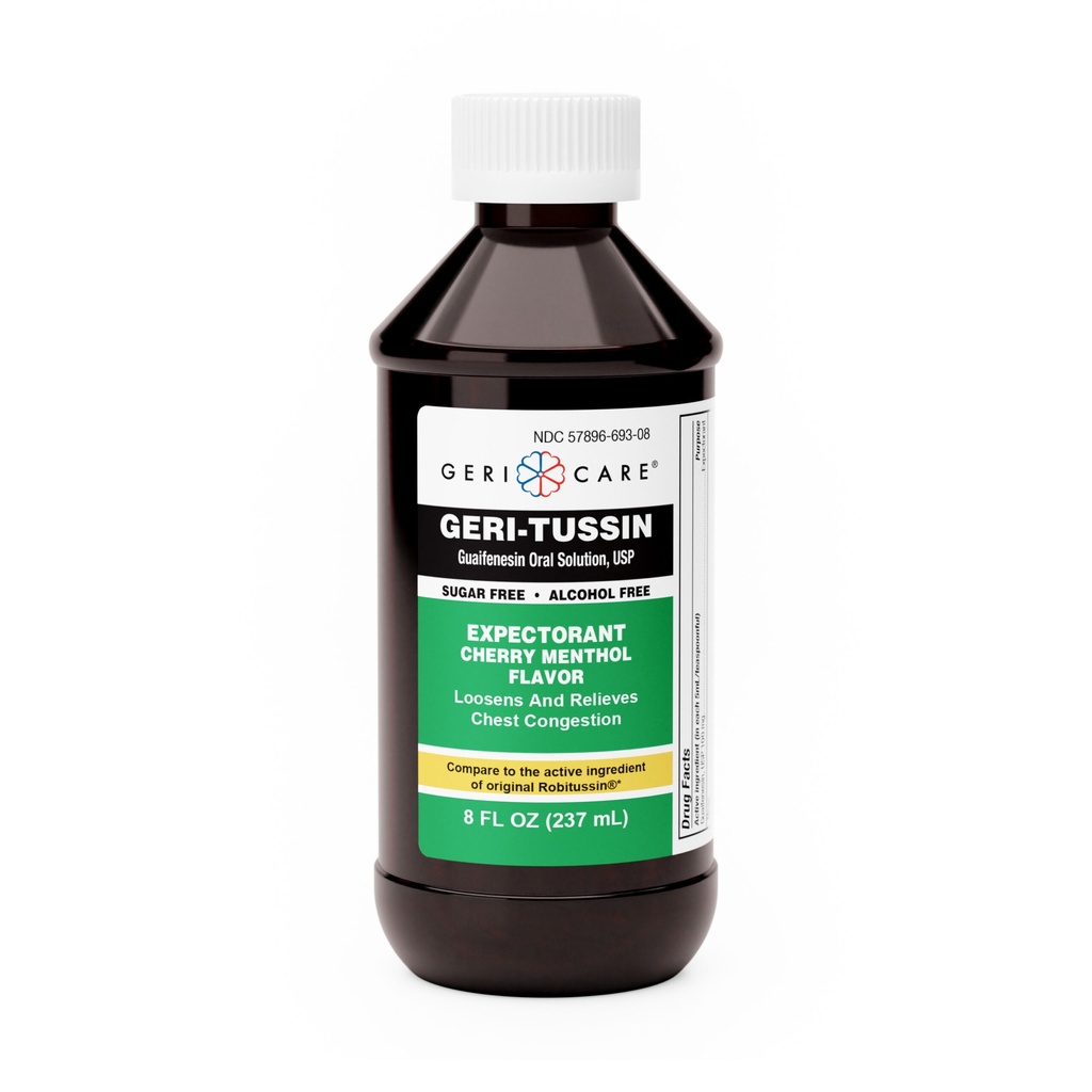 Geri-Tussin Sugar Free Alcohol Free 100mg/5mL liquid 8 fl oz