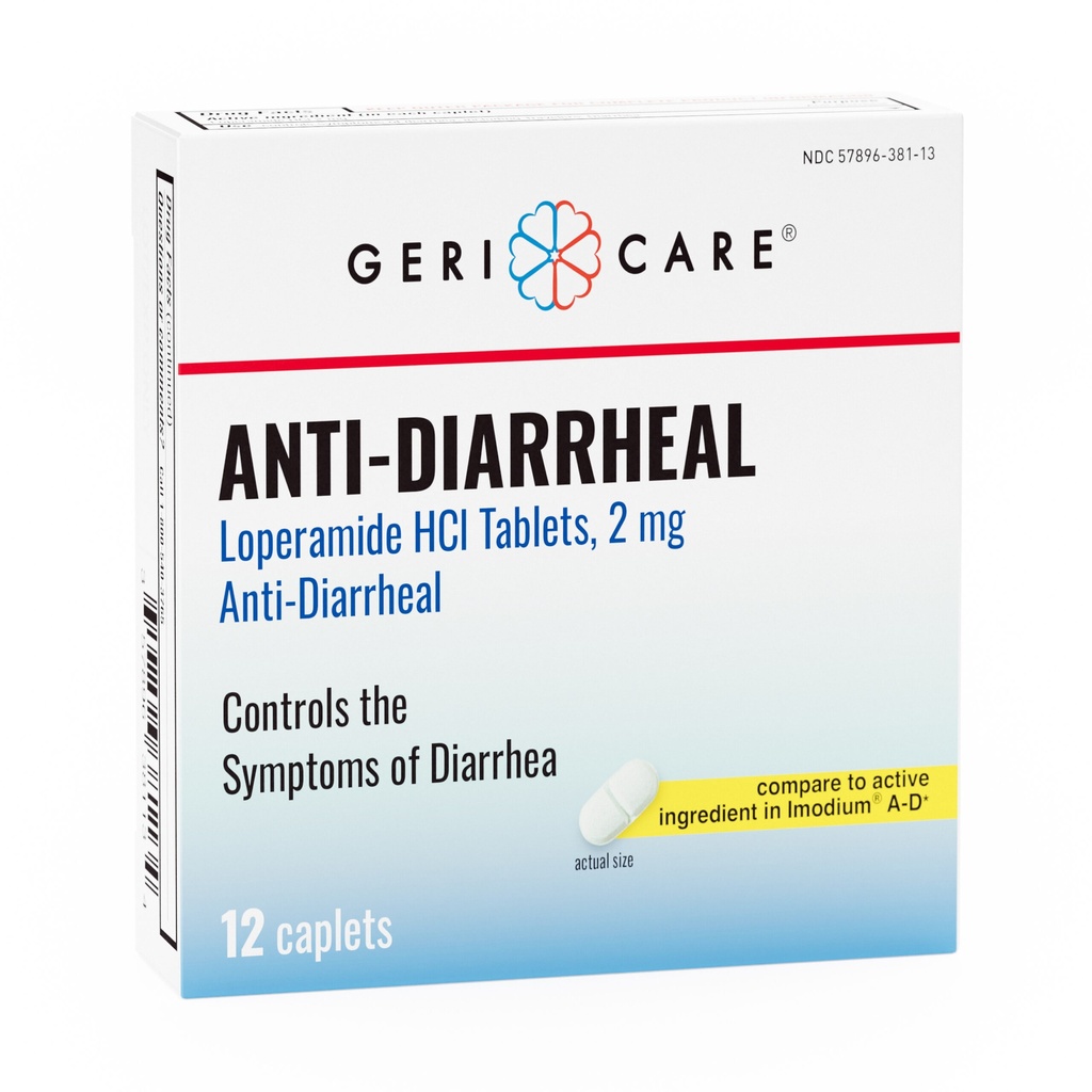 Loperamide Anti-Diarrheal 2mg caplets 12 count Blister Pack