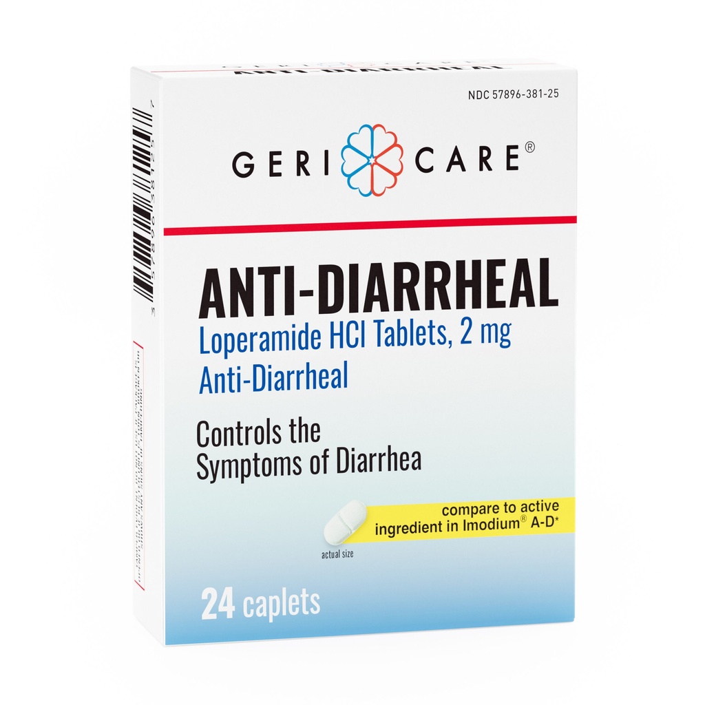 Loperamide Anti-Diarrheal 2mg caplets 24 count Blister Pack