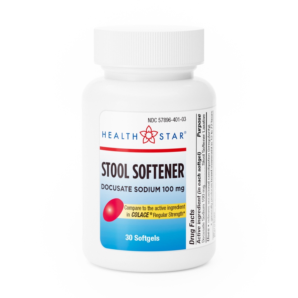 Docusate Sodium 100mg softgels 30 count