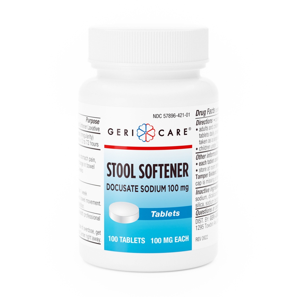 Docusate Sodium 100mg tablets 100 count