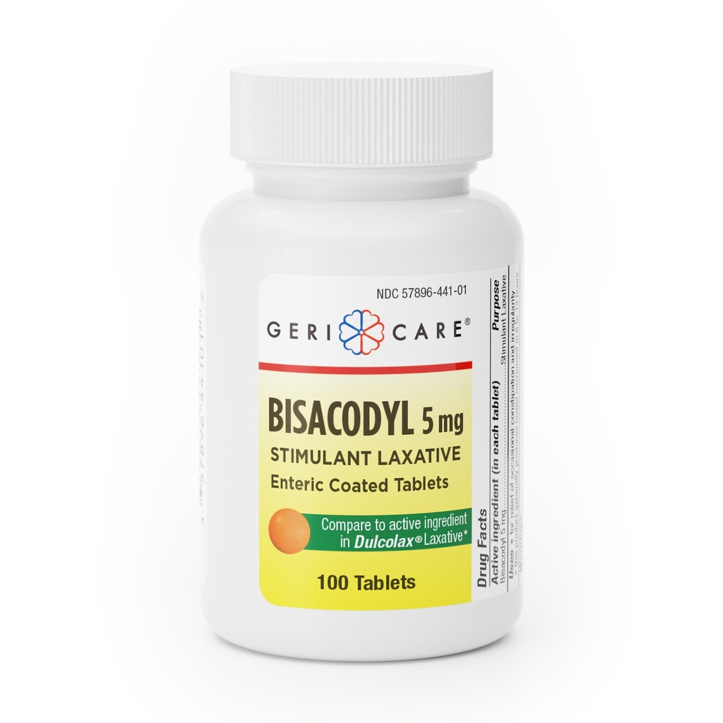 Bisacodyl 5mg tablets 100 count