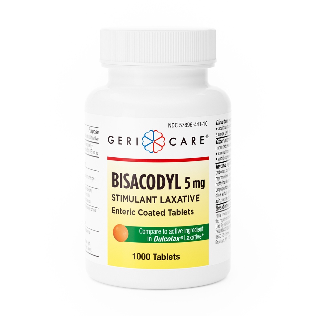Bisacodyl 5mg tablets 1000 count