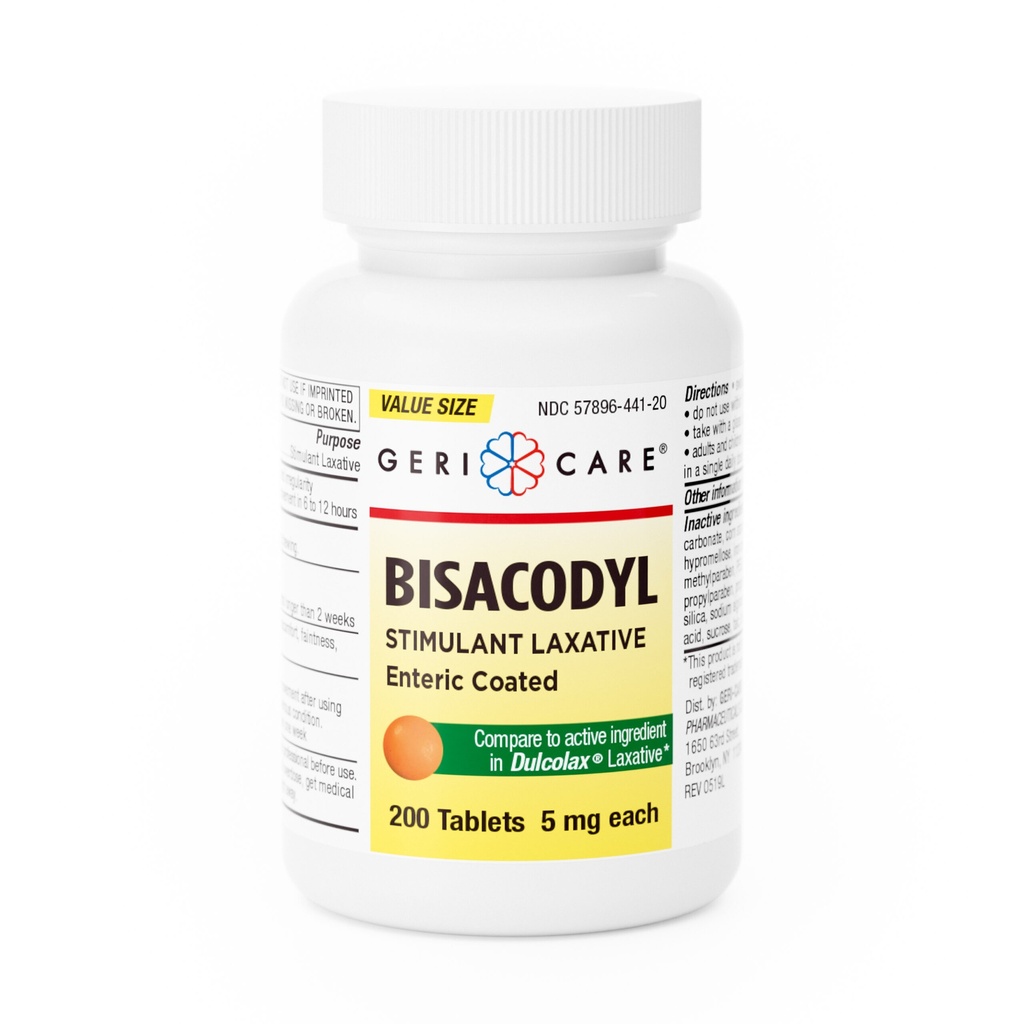 Bisacodyl 5mg tablets 200 count