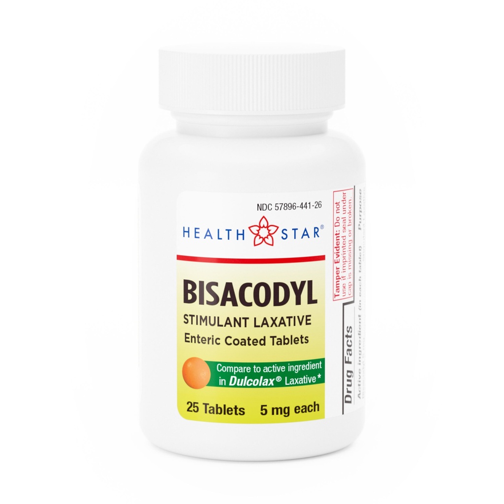 Bisacodyl 5mg tablets 25 count