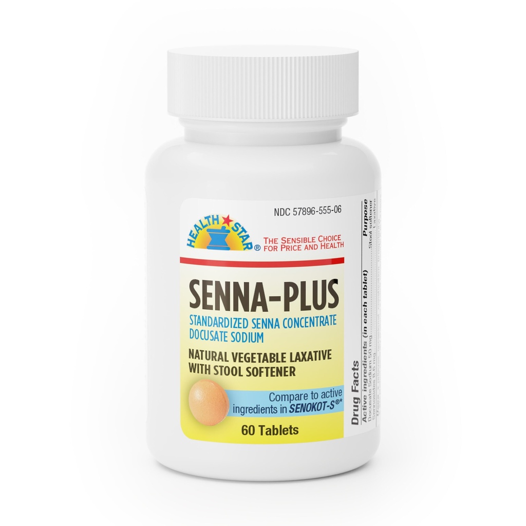 Senna + Docusate Sodium 8.6mg + 50mg tablets 60 count