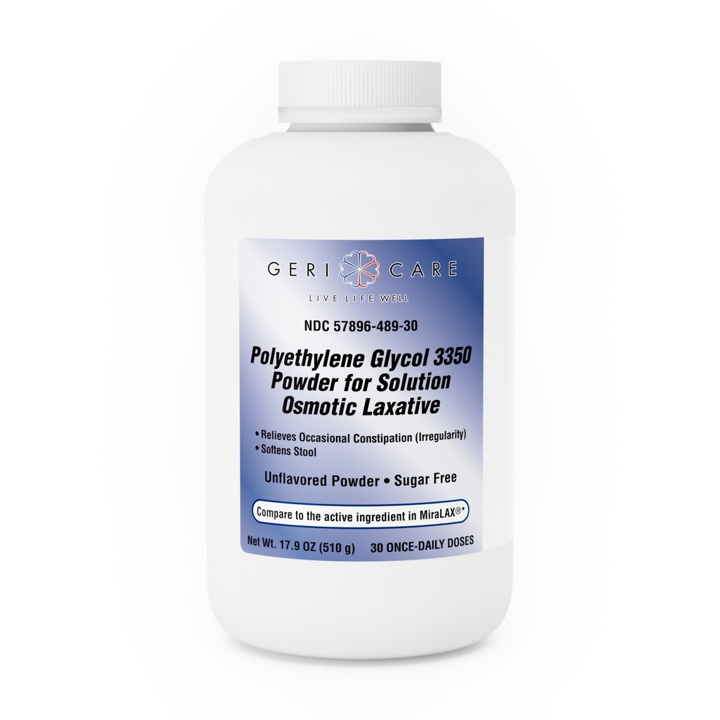 Polyethylene Glycol 3350 17g/dose powder 17.9 oz