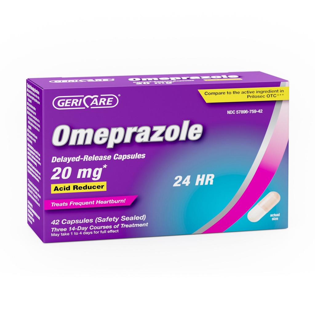 Omeprazole 20.6mg capsules 42 count