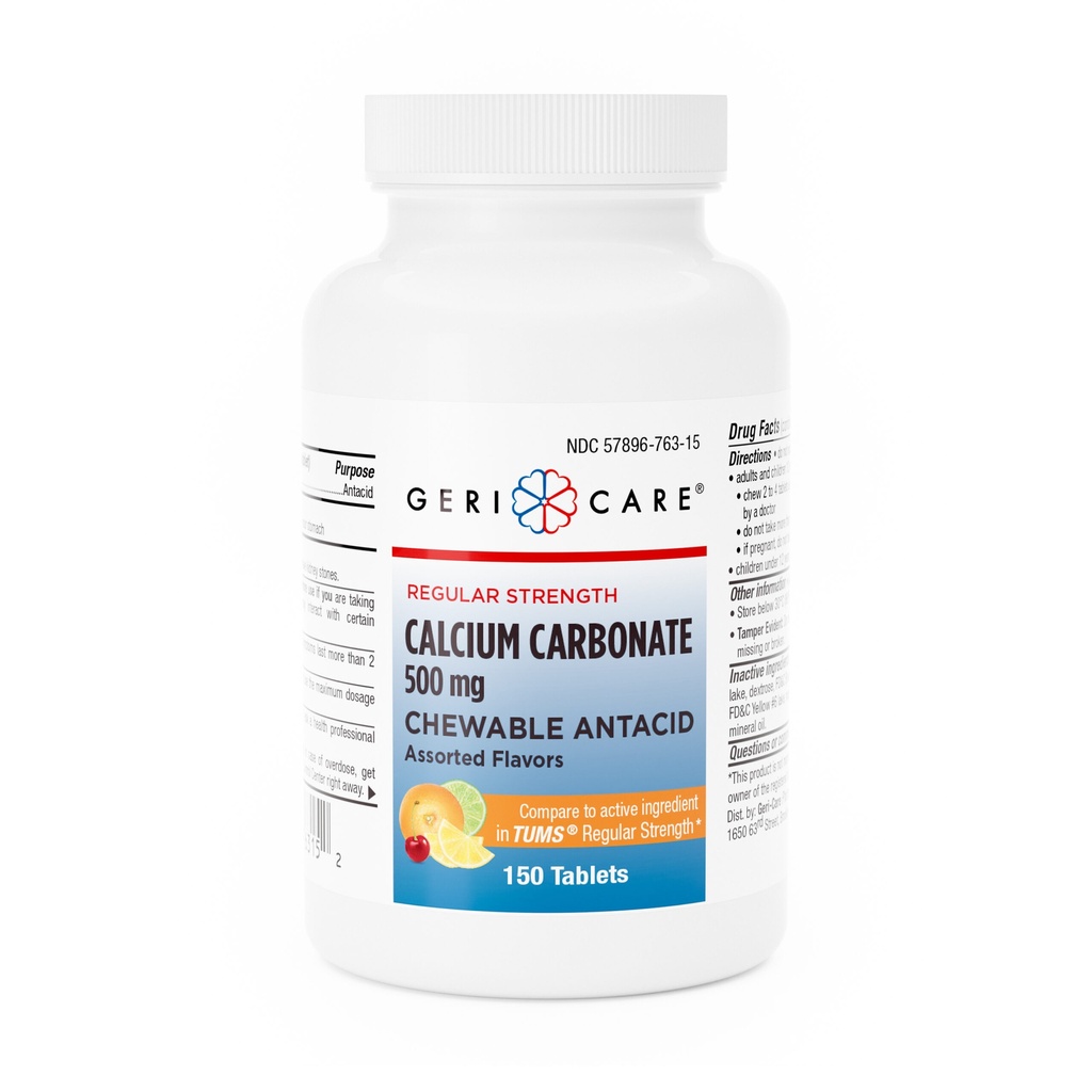Calcium Carbonate 500mg chewable tablets 150 count