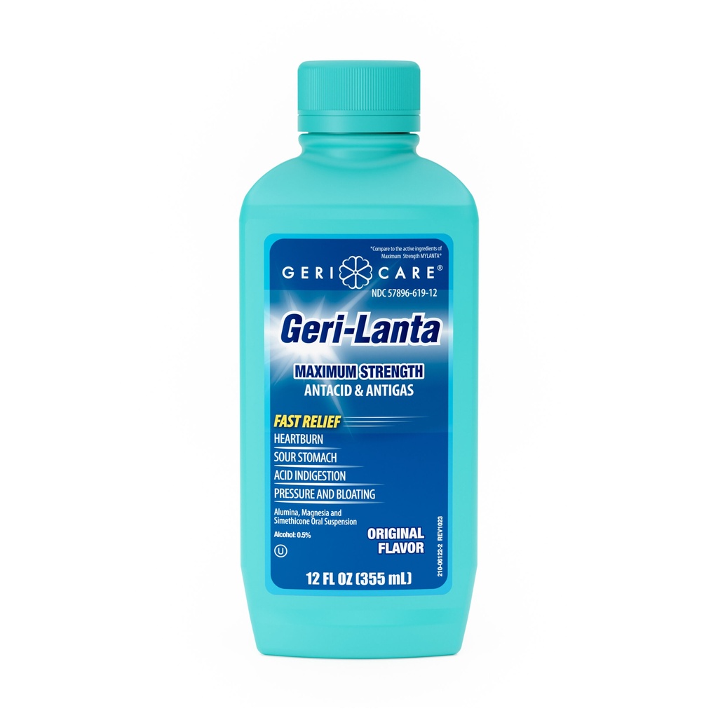 Geri-Lanta Antacid Maximum Strength 400mg + 400mg + 40mg/5mL liquid 12 fl oz