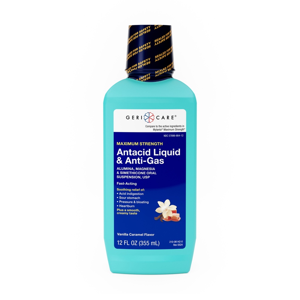 Geri-Lanta Antacid Maximum Strength 800mg + 800mg + 80mg/10mL liquid 12 fl oz