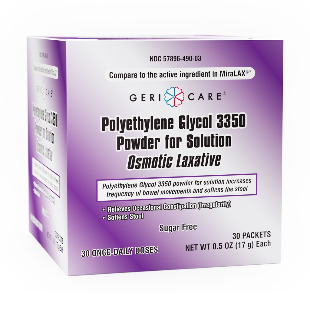 Polyethylene Glycol 3350 17g/dose powder 30 packets