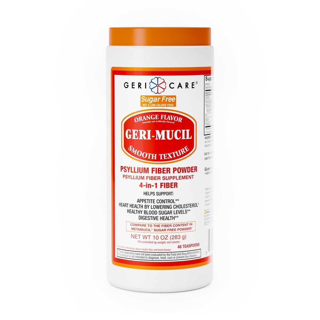 Psyllium Fiber Laxative Orange Sugar Free 3.4g powder 10 oz