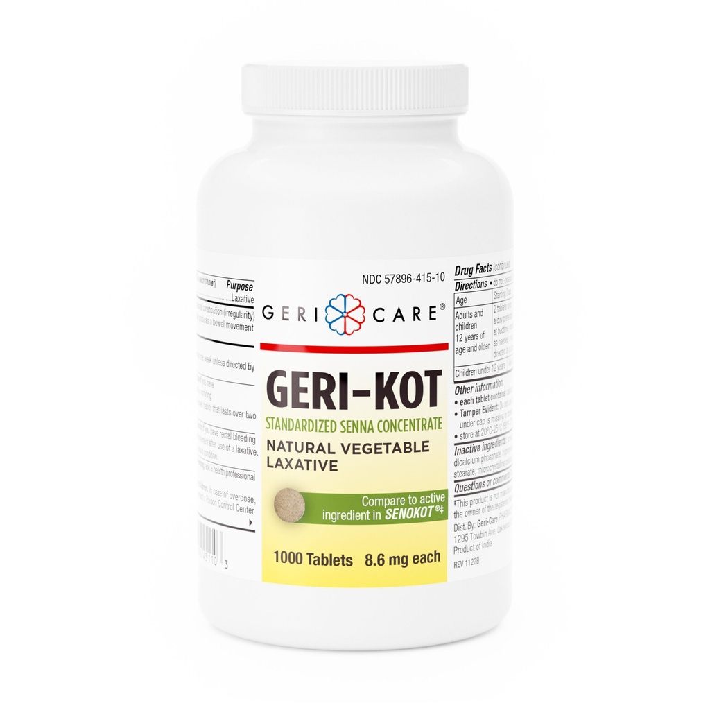 Sennosides 8.6mg tablets 1000 count