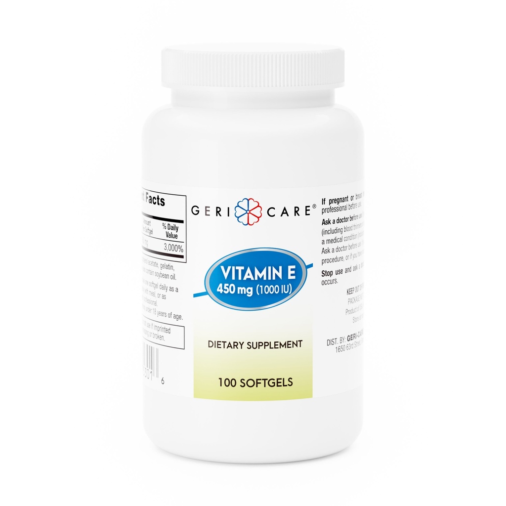 Vitamin E 450mg (1000 IU) softgels 100 count