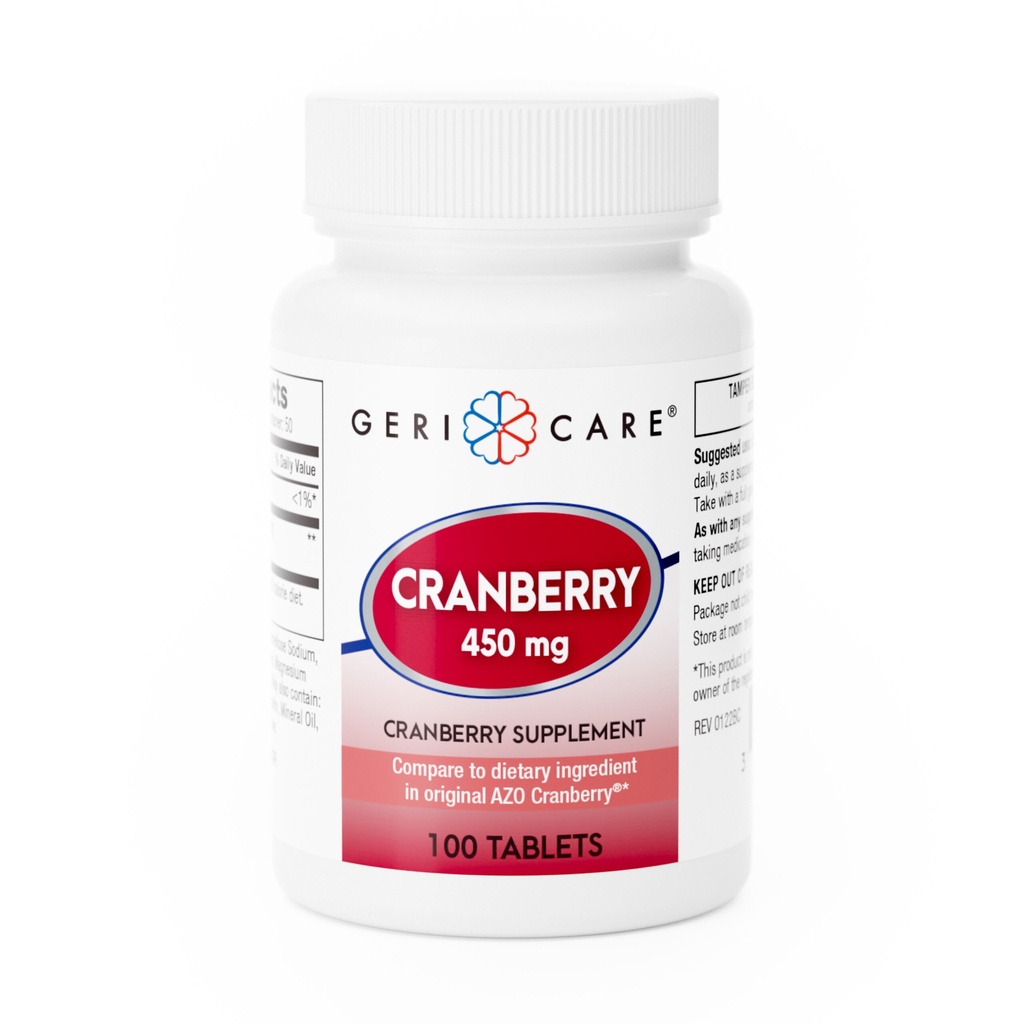 Cranberry 450mg tablets 100 count