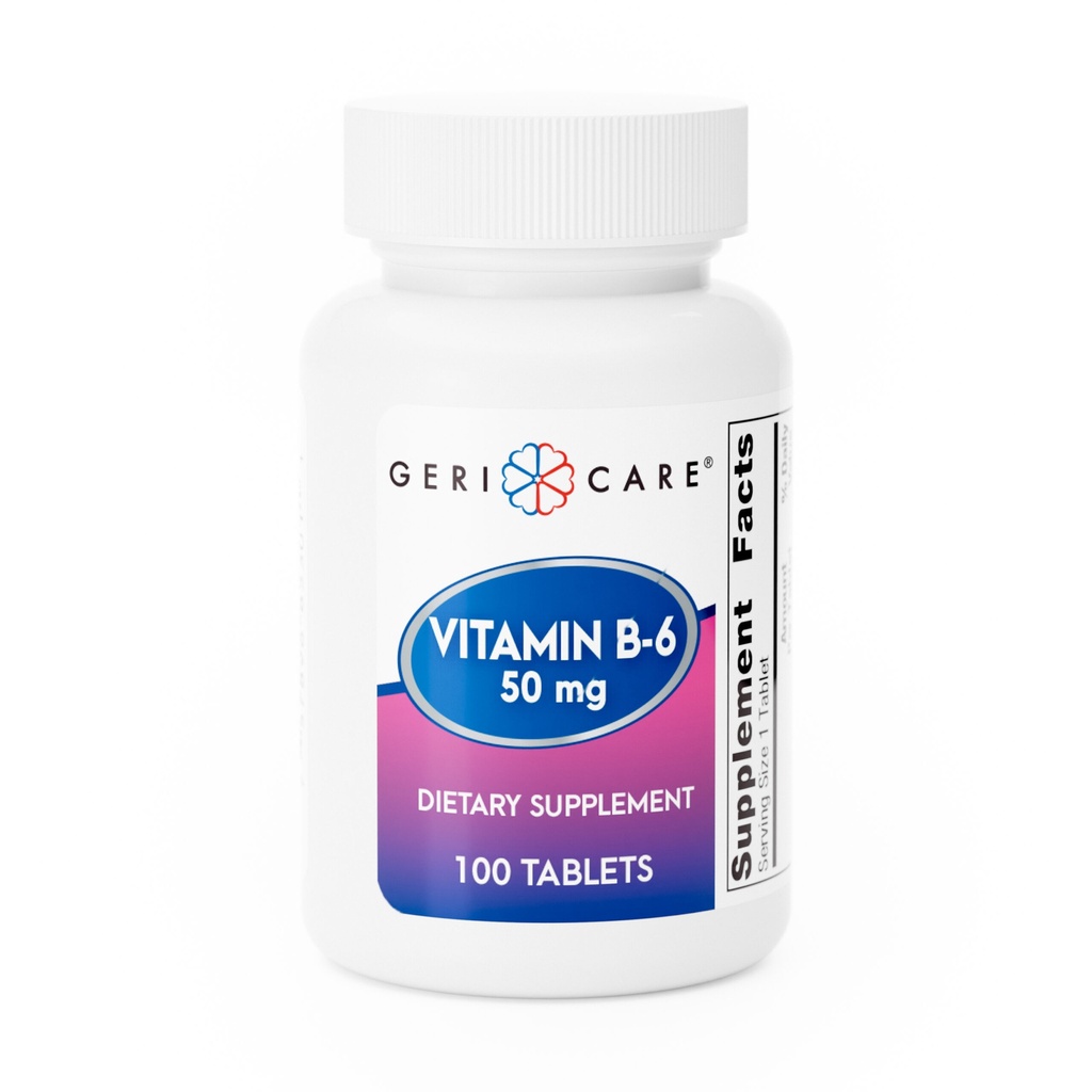Vitamin B-6 50mg tablets 100 count