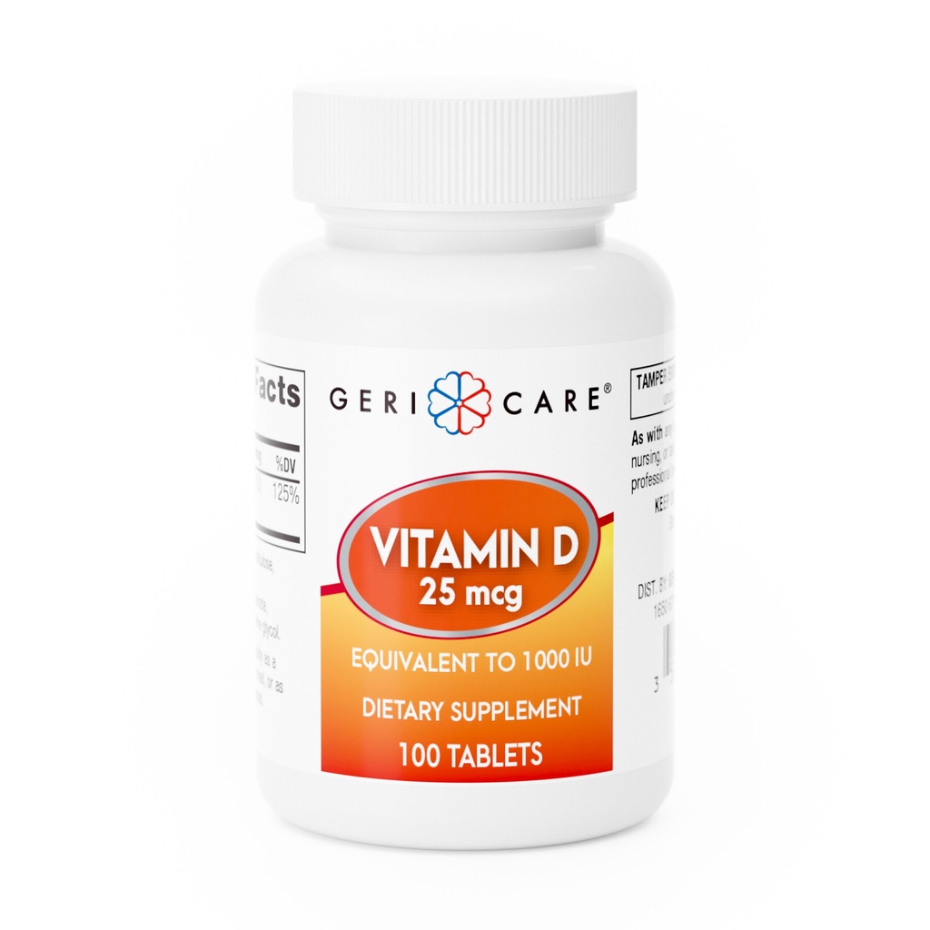 Vitamin D3 25mcg (1000 IU) tablets 100 count