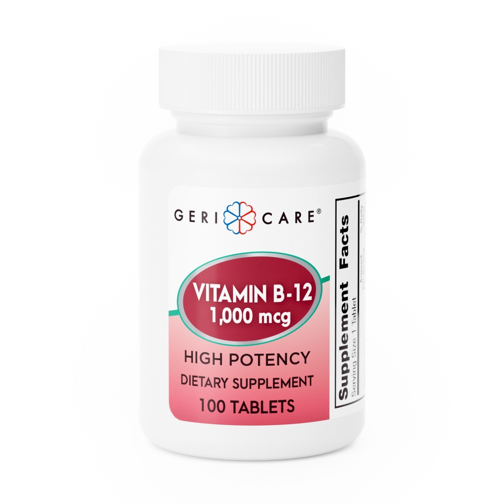 Vitamin B-12 Cobalamin 1000mcg tablets 100 count