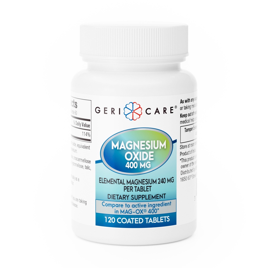 Magnesium Oxide 400mg tablets 120 count