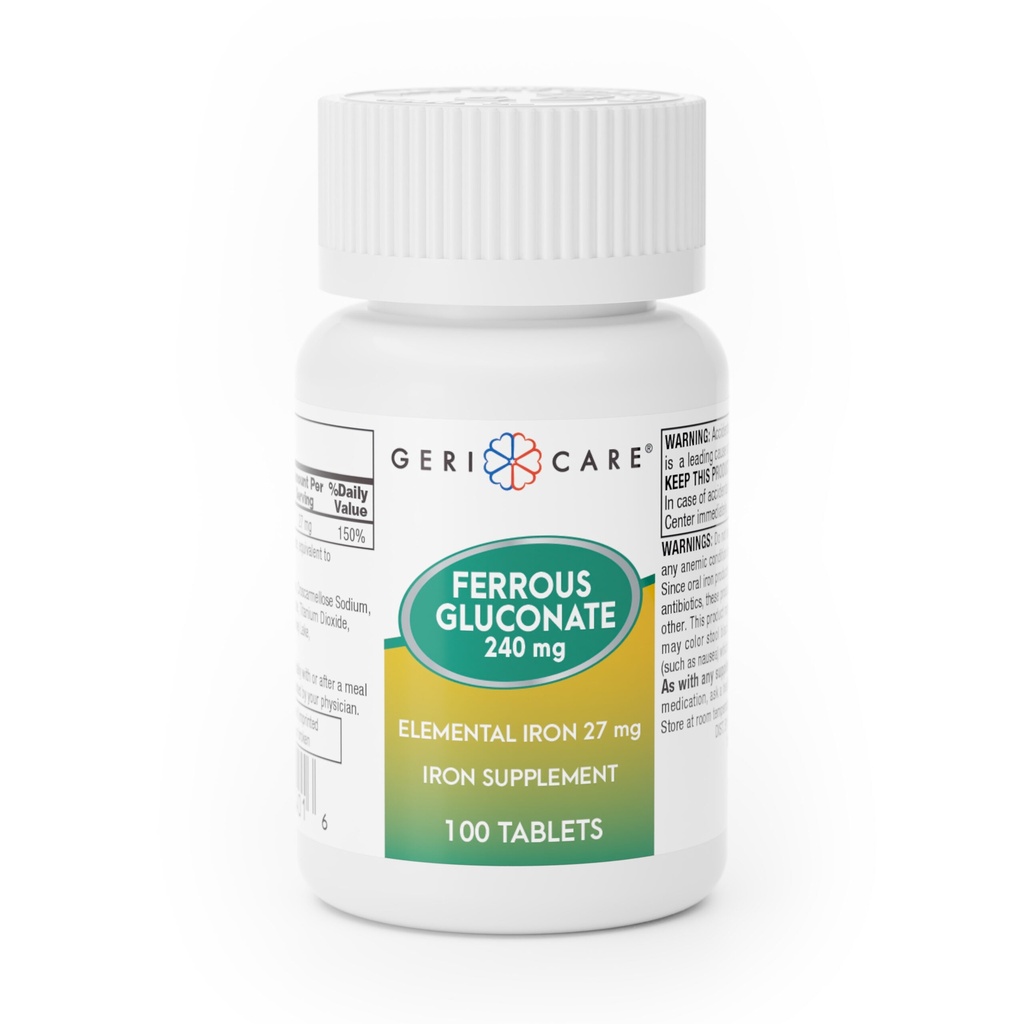 Ferrous Gluconate 240mg tablets 100 count