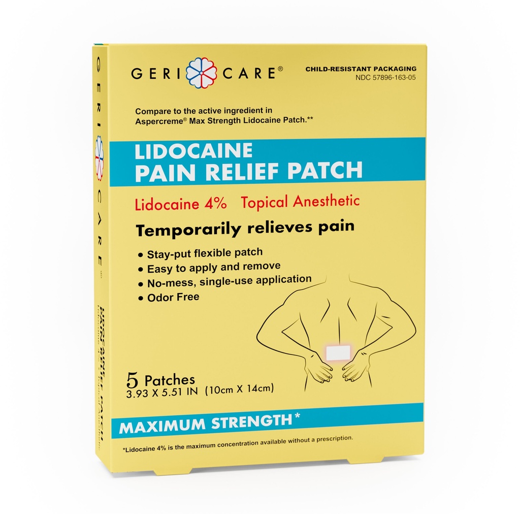 Lidocaine Pain Relief Maximum Strength 4% patches 5 count