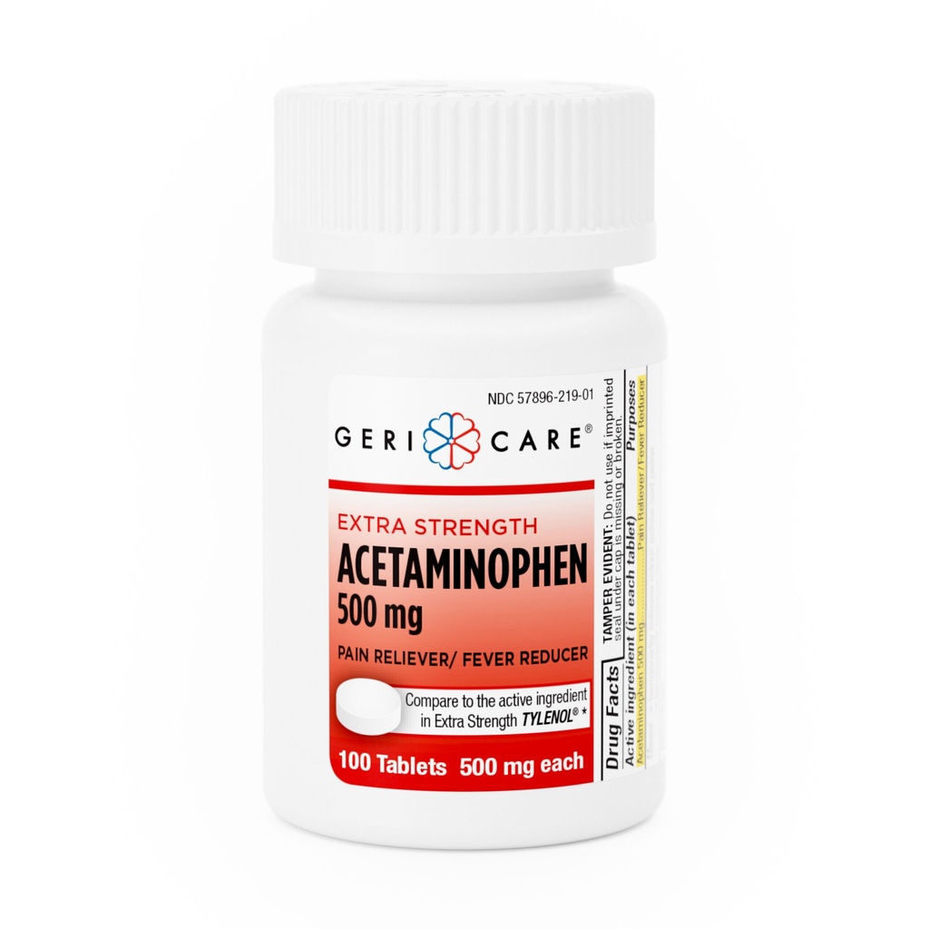 Acetaminophen 500mg tablets 100 count