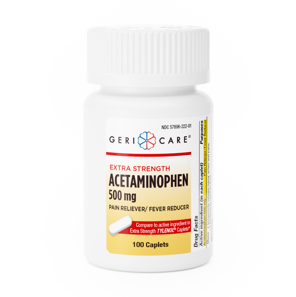 Acetaminophen 500mg caplets 100 count