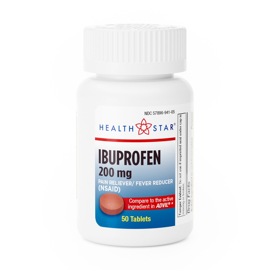 Ibuprofen 200mg tablets 50 count