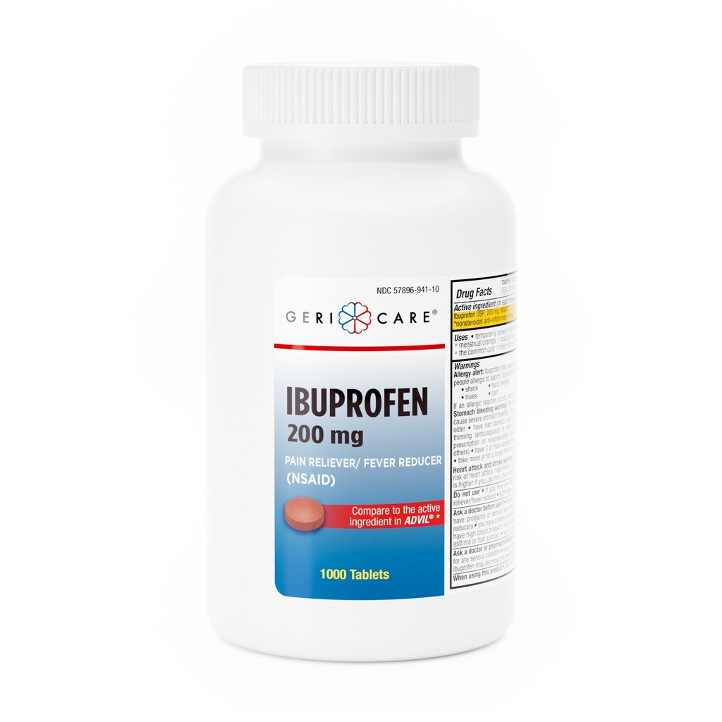 Ibuprofen 200mg tablets 1000 count