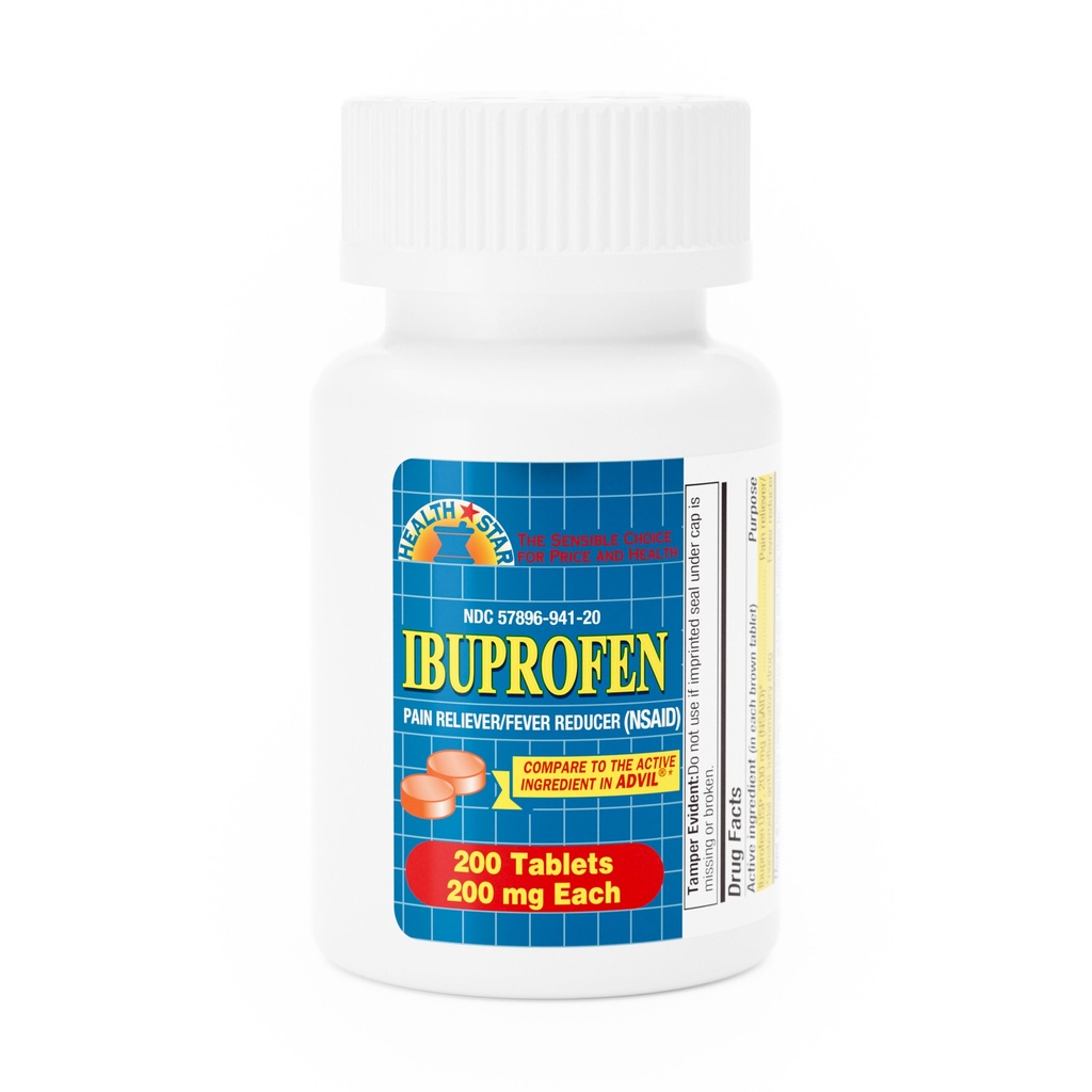 Ibuprofen 200mg tablets 200 count