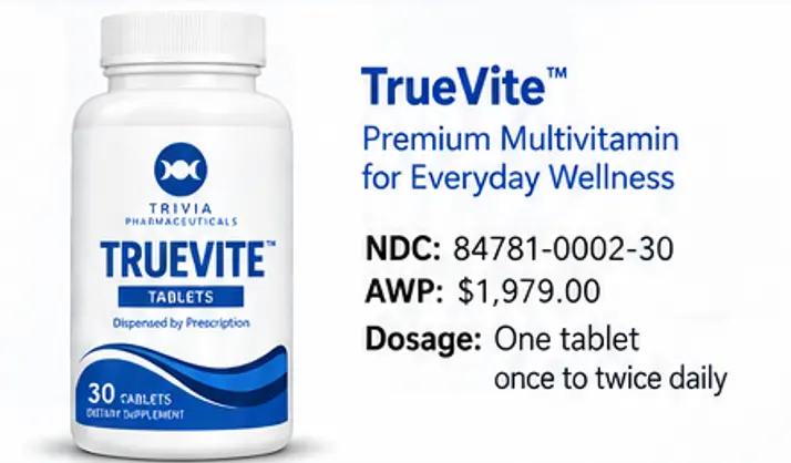 TrueVite Premium Multivitamin for Everyday Wellness 30CT
